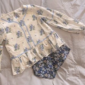 Janie and Jack floral outfit size 4.